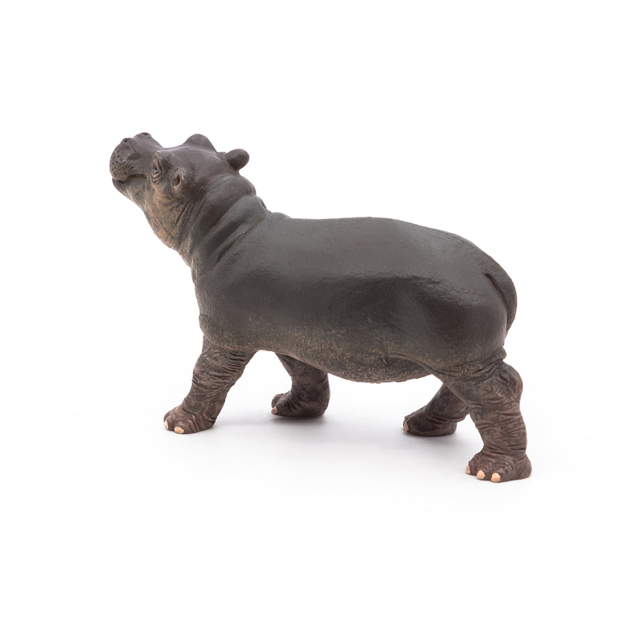 Figurine Bébé hippopotame  Papo en PVC, thème savane, Collection Animaux sauvages, jouet éducatif idéal pour enfants et collectionneurs