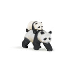 Panda et son bébé Papo en PVC, Collection Animaux sauvages, jouet éducatif idéal pour enfants et collectionneurs