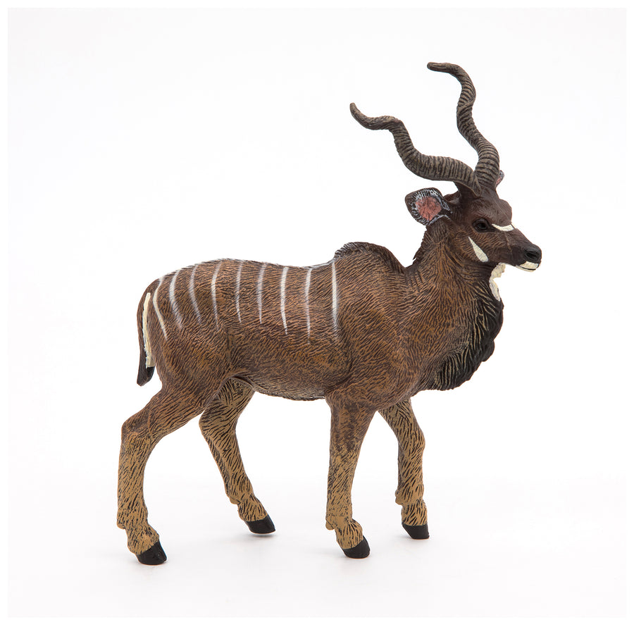 Figurine Antilope koudou Papo en PVC, thème savane, Collection Animaux sauvages, jouet éducatif idéal pour enfants et collectionneurs