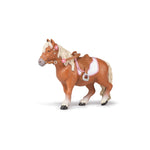 Figurine Poney Shetland avec selle Papo en PVC, Collection chevaux, jouet éducatif idéal pour enfants et collectionneurs