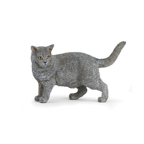 Figurine Chartreux Papo en PVC, Collection chiens et chats, jouet éducatif idéal pour enfants et collectionneurs